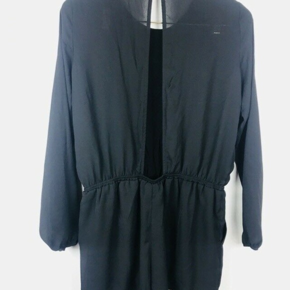 Luca Couture Romper Black Sz M Long Sleeve Back - Picture 5 of 6